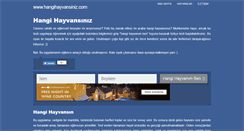 Desktop Screenshot of hangihayvansiniz.com