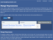 Tablet Screenshot of hangihayvansiniz.com